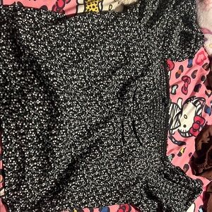 Floral Black and white shirt